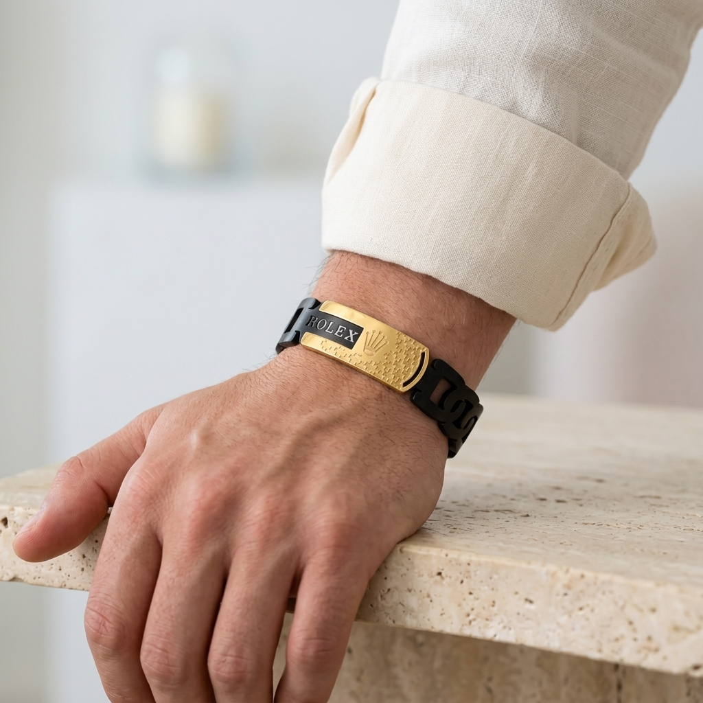 Crown Noir Men’s Bracele