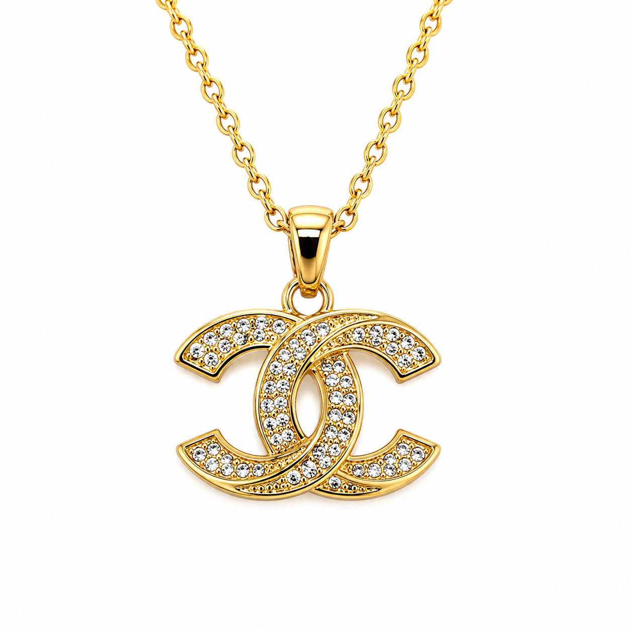 Crystal CC Inspired Pendant Necklace