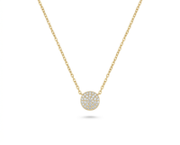 Luxe Pavé Disc Necklace