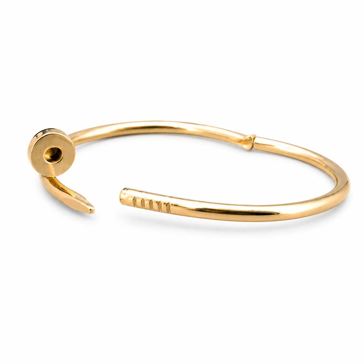 Gold on Gold Screw Bangle