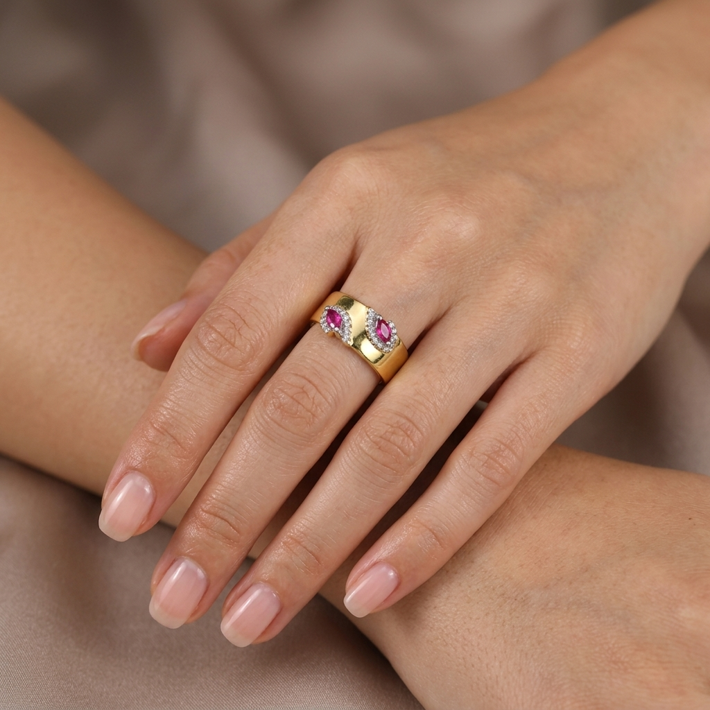 Amara Pink Marquise Ring