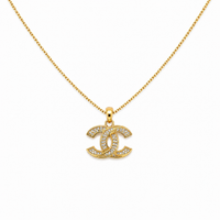 Crystal CC Inspired Pendant Necklace