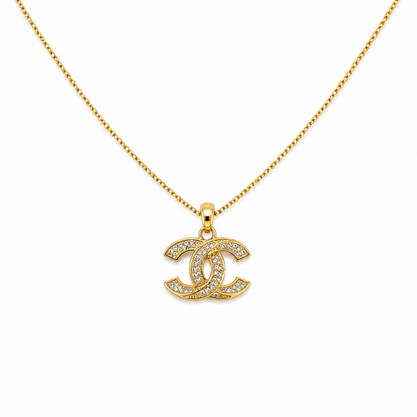 Crystal CC Inspired Pendant Necklace