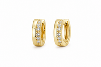 Classic Crystal Huggie Hoop Earrings