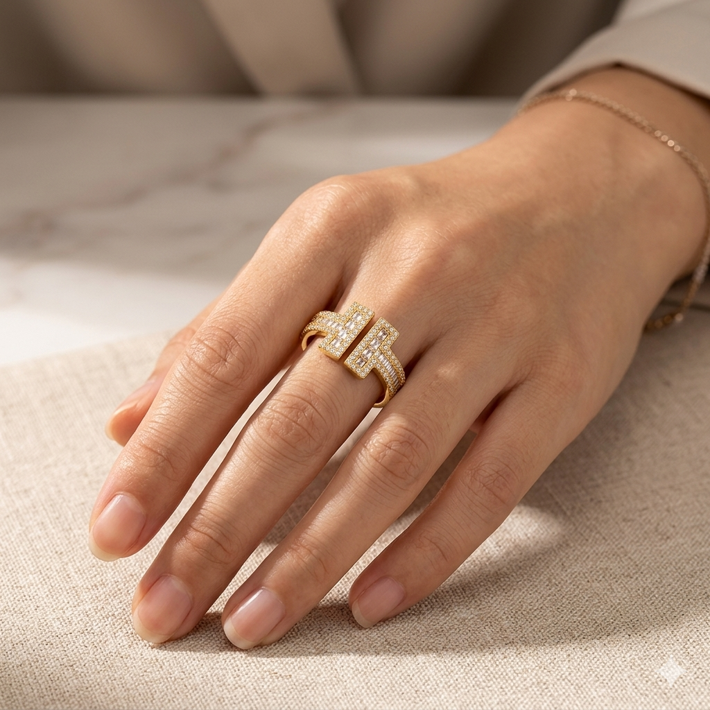 Royal Double Bar Adjustable Ring