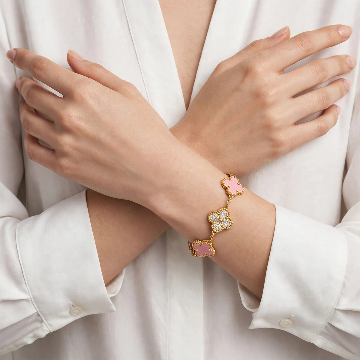 Rosé Clover Bracelet