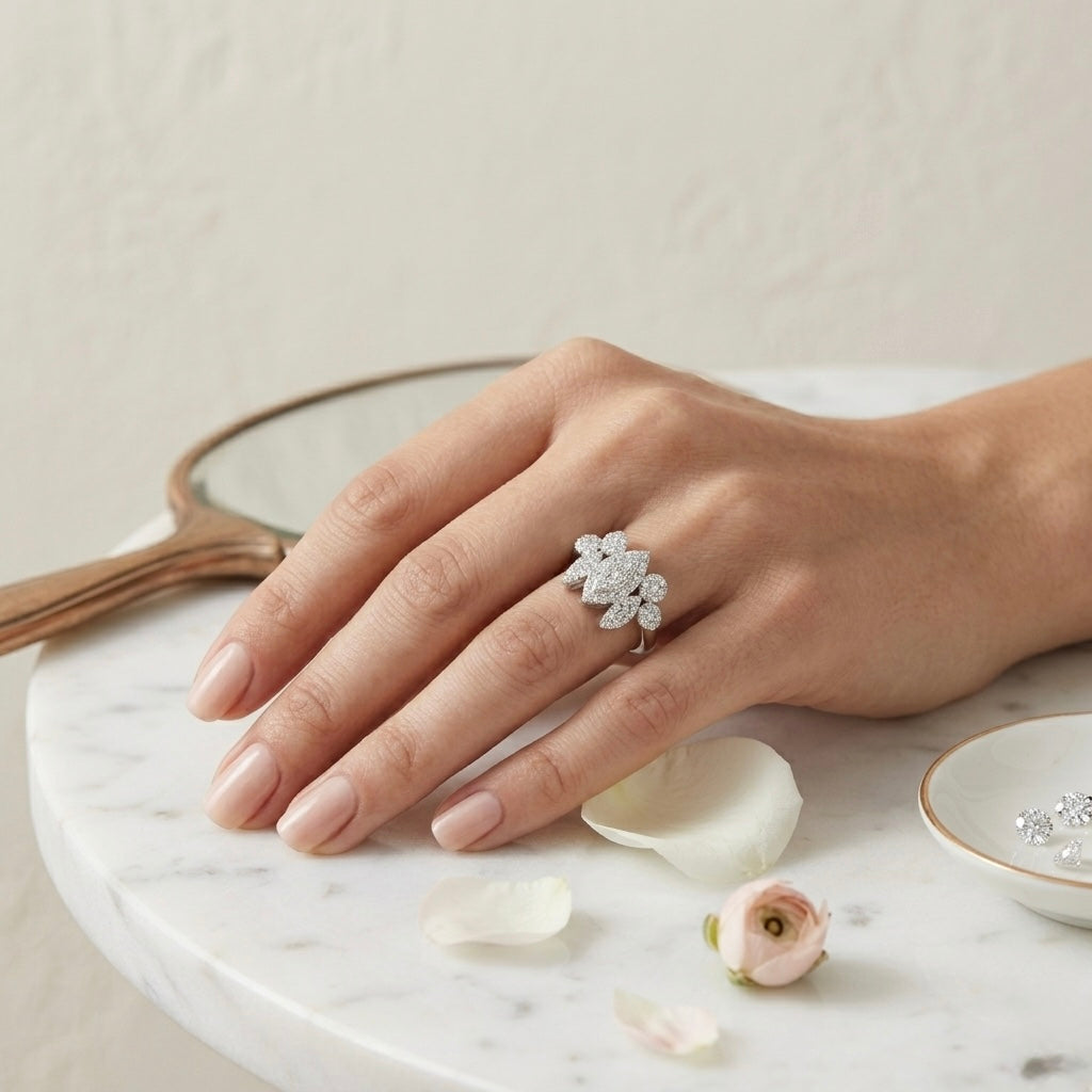 Royal Bloom Ring – Silver