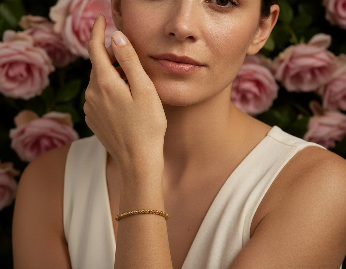Celeste Beaded Gold Bracelet