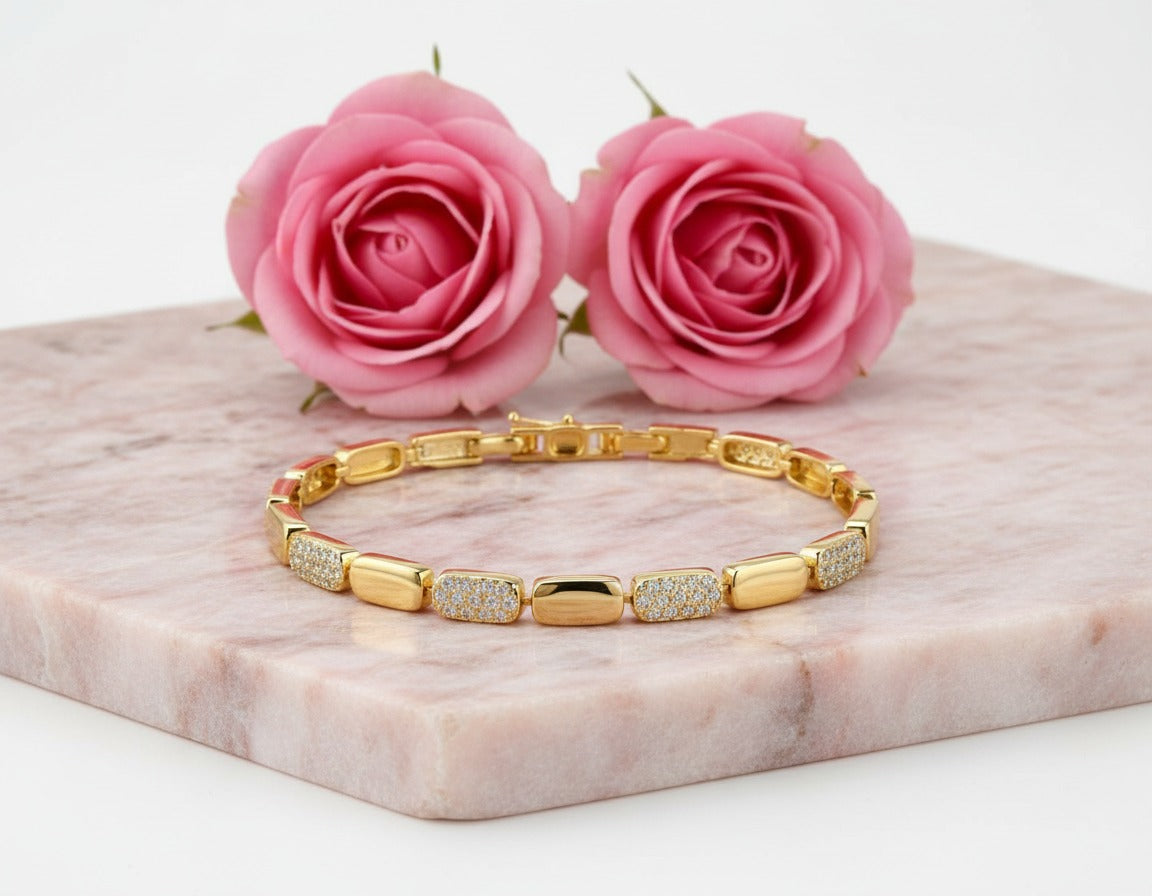 Radiant Link Crystal Bracelet