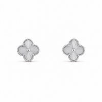 Clover Stud Earrings – Silver Edition