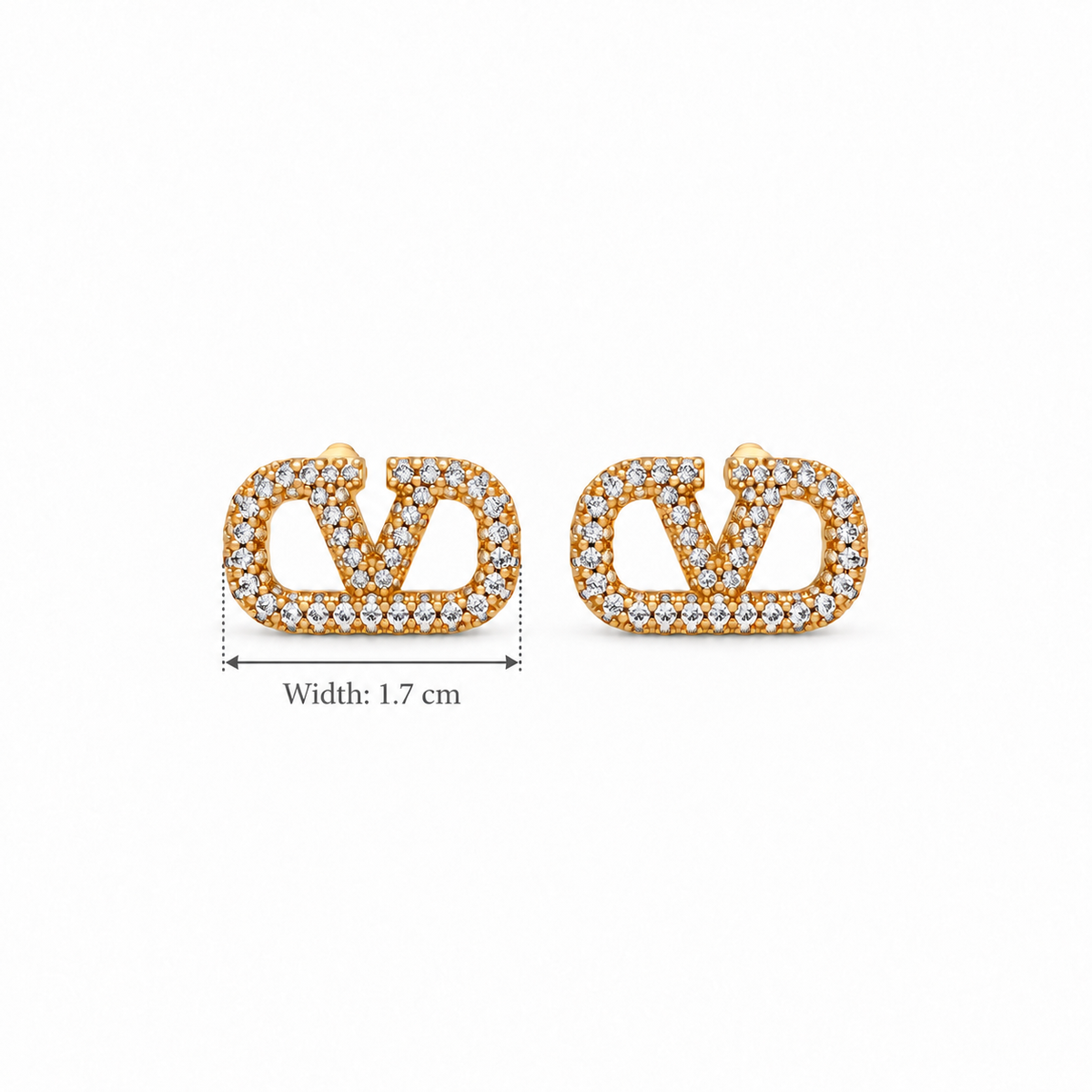 Signature V Pavé Stud Earrings