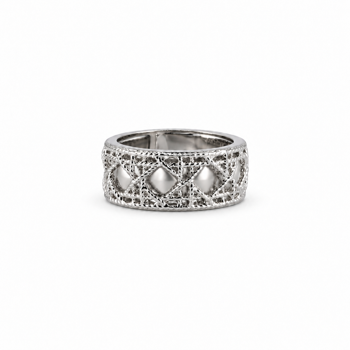 Silver Lattice Ring