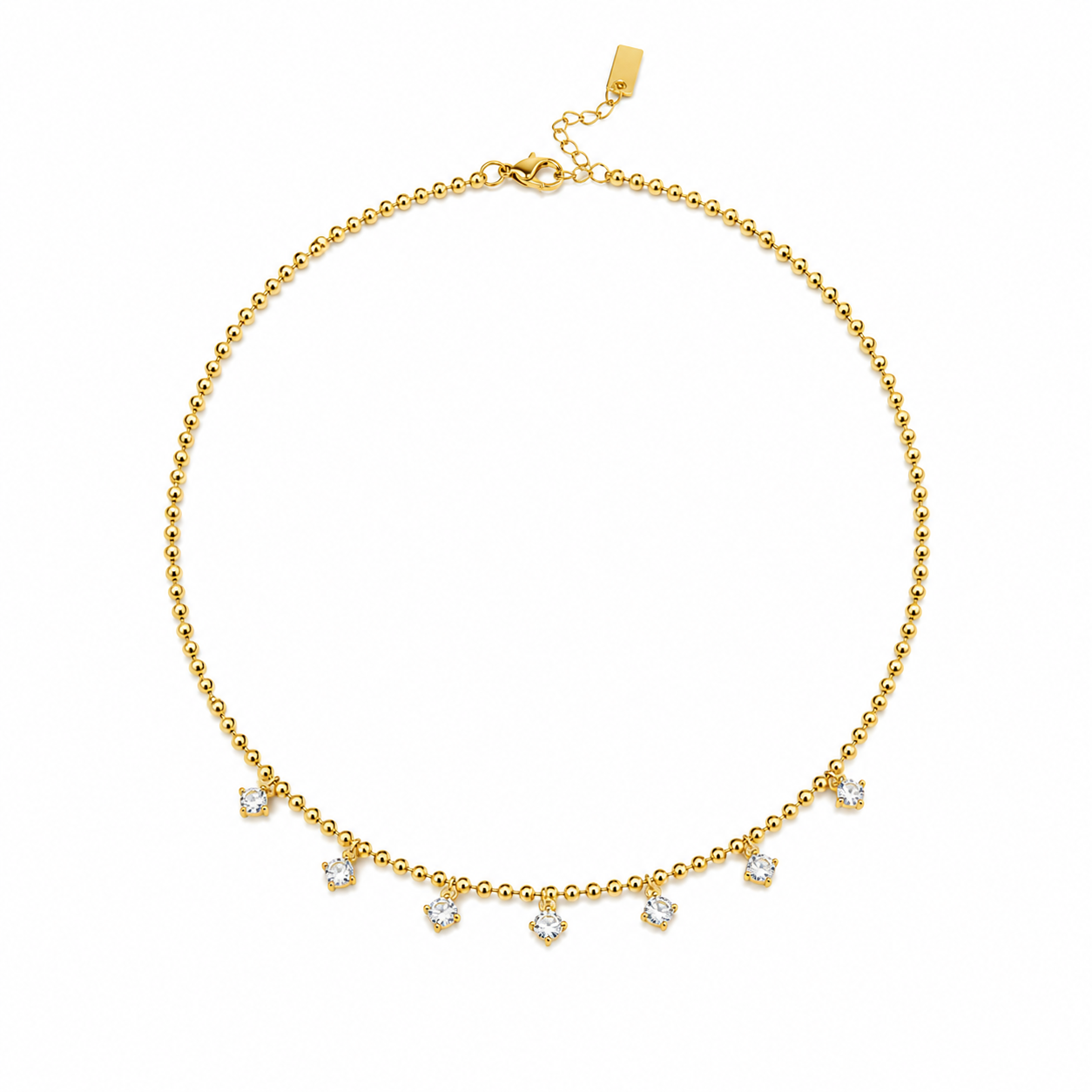 Dainty Crystal Drop Choker Necklace