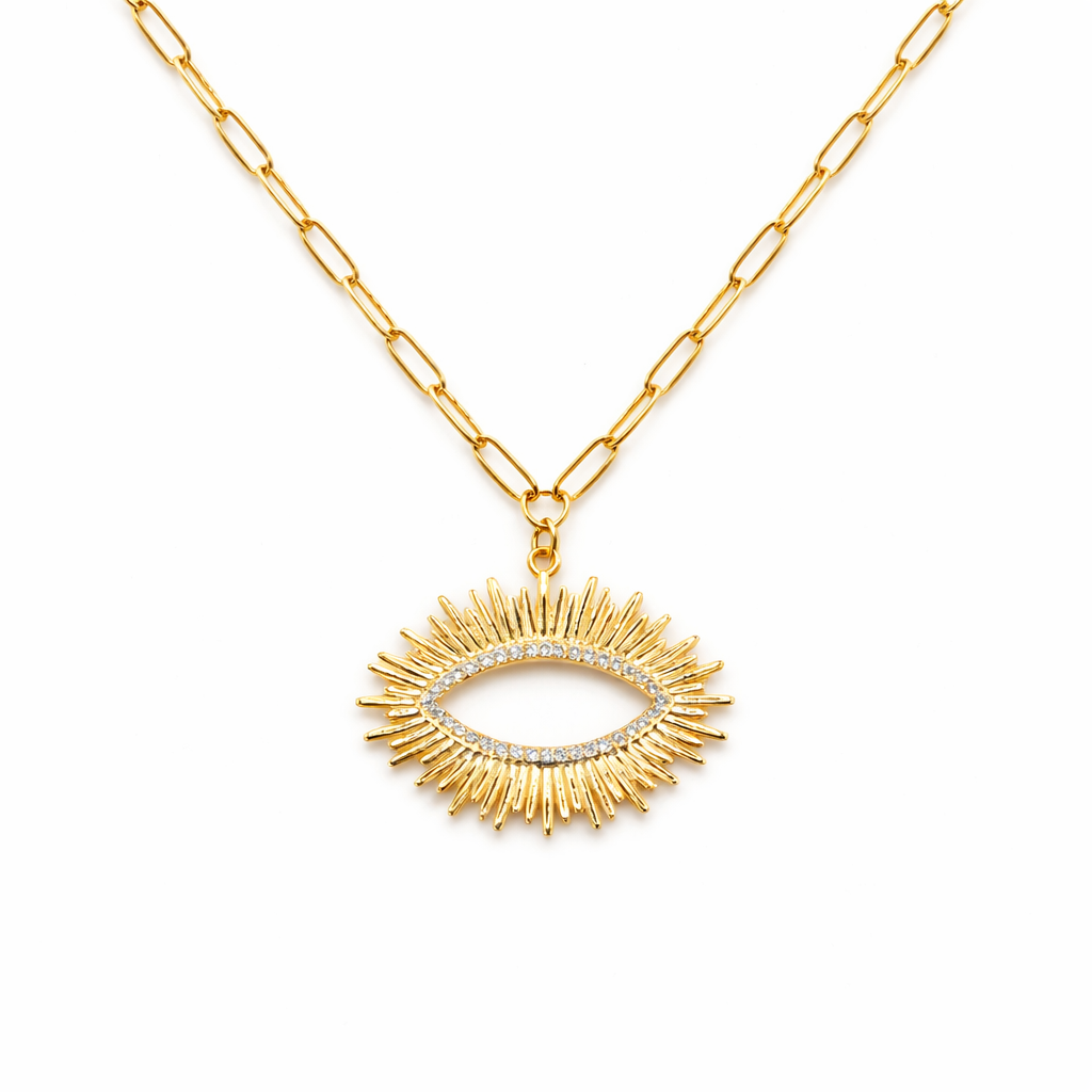 Evil Eye Sunburst Necklace