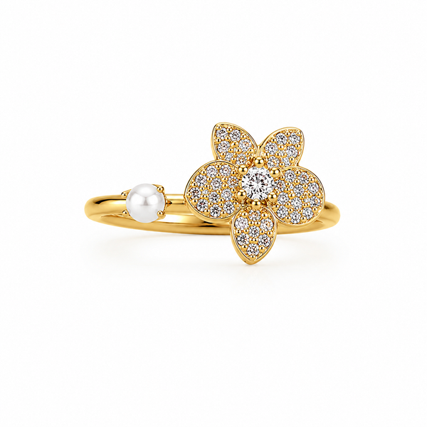 Bloom Pearl Adjustable Ring