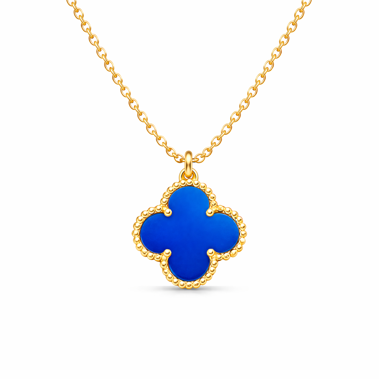 Luxury Blue Clover Necklace