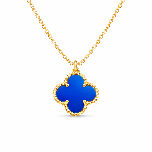 Luxury Blue Clover Necklace