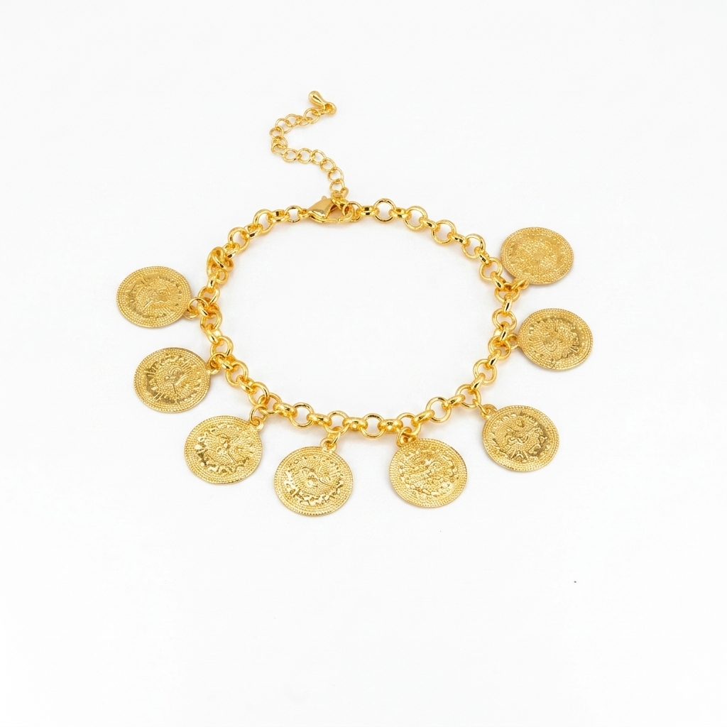 Cordoba Coin Charm Bracelet