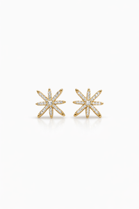 Crystal Starburst Stud Earrings