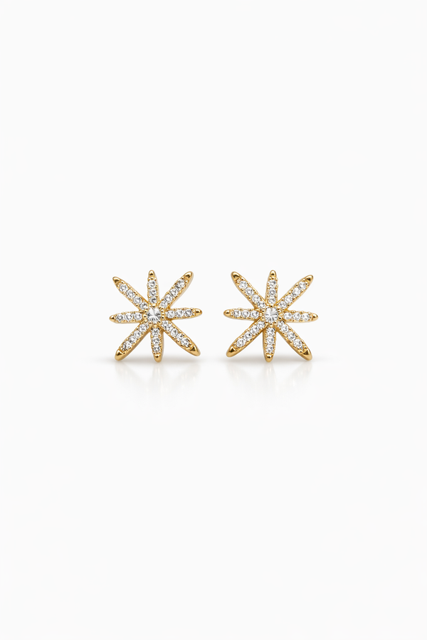 Crystal Starburst Stud Earrings