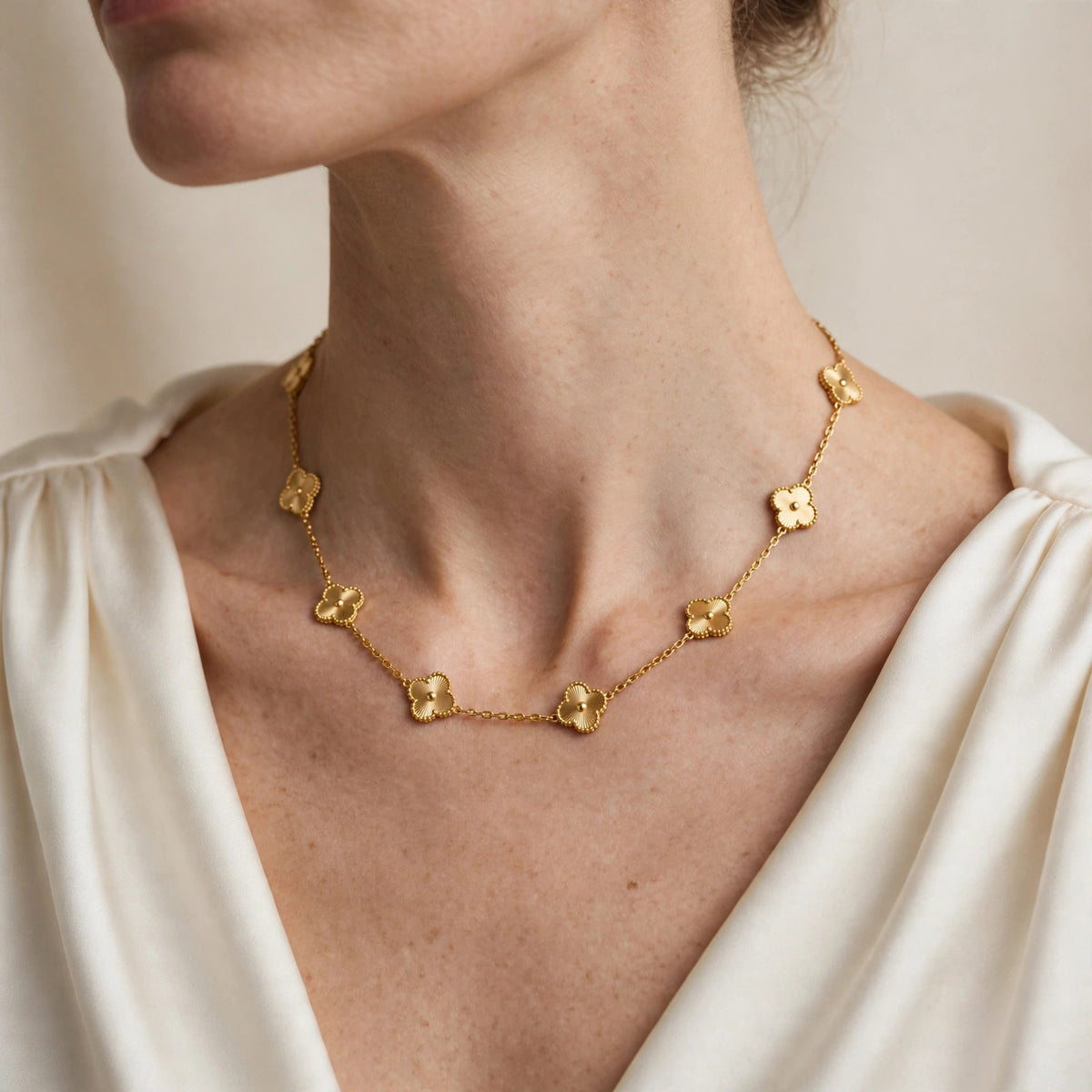 Mini Clover Gold Necklace