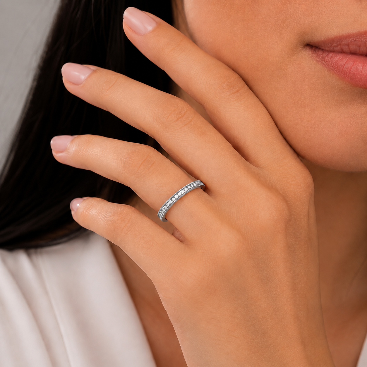 Silver Lumière Eternity Ring