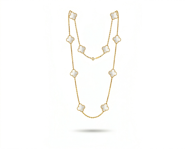 White Clover Long Necklace 35”