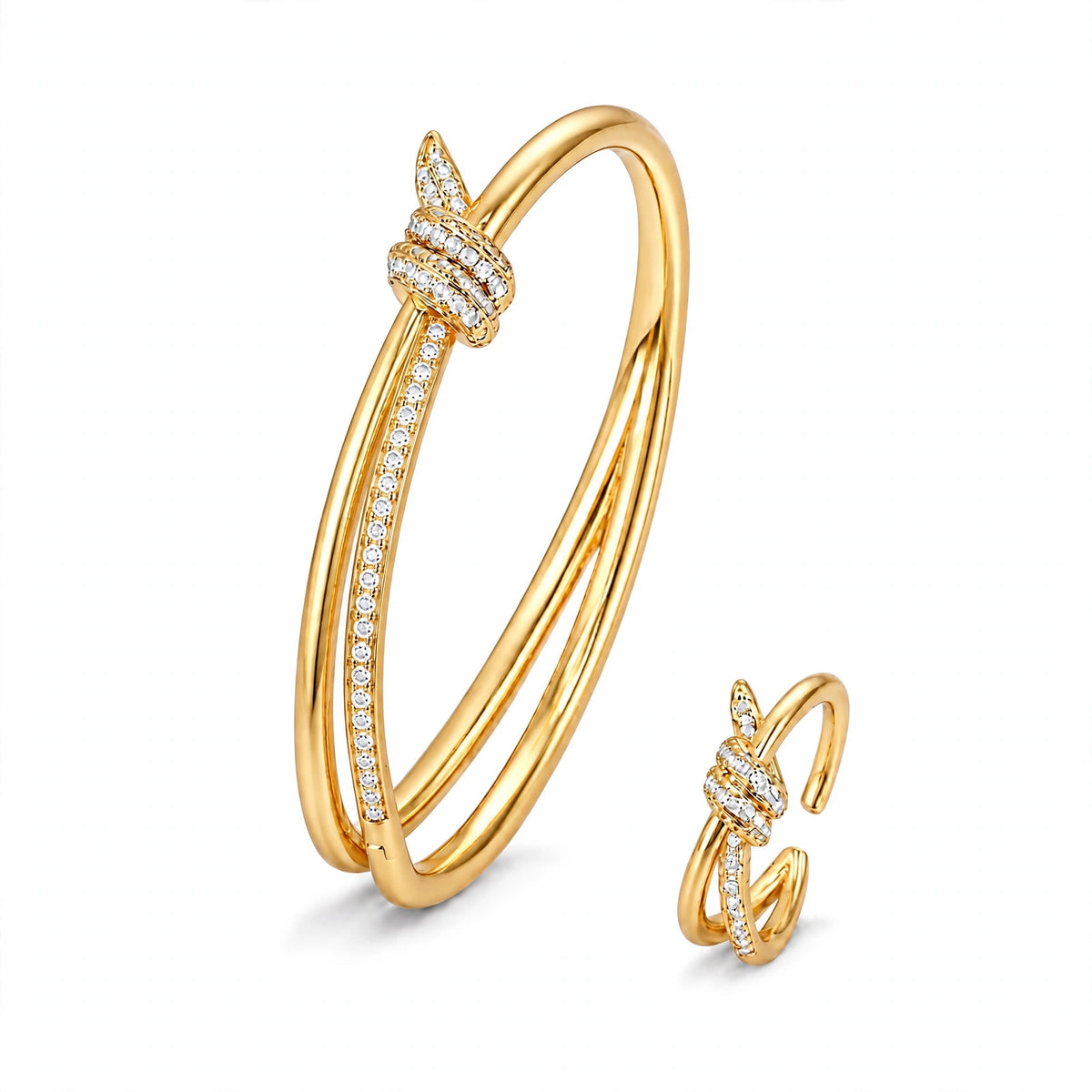 Knot Bangle & Ring Set