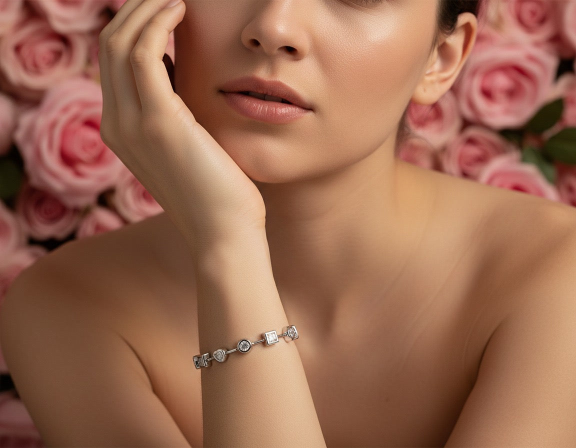 Amour Ice Bracelet (Silver Finish)
