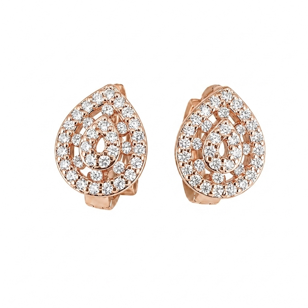 Radiant Teardrop Gold Earrings