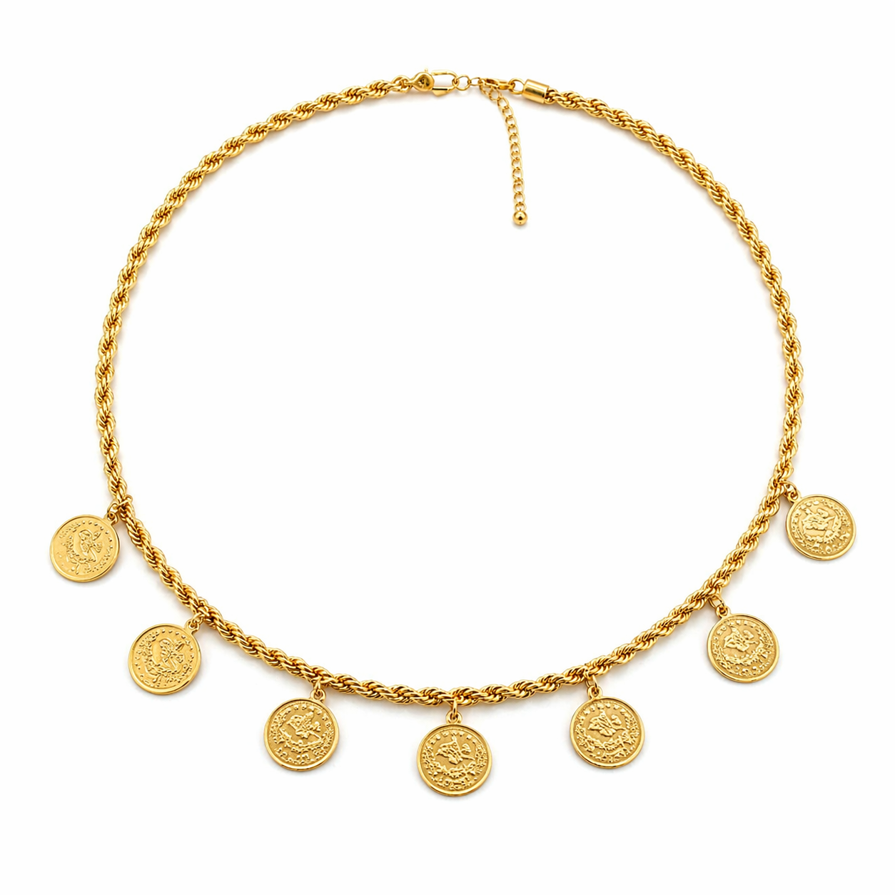 Vintage Coin Charm Necklace
