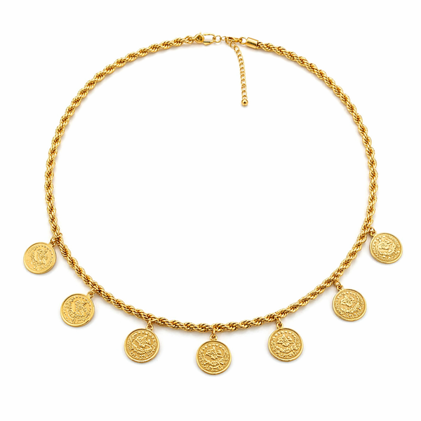 Vintage Coin Charm Necklace