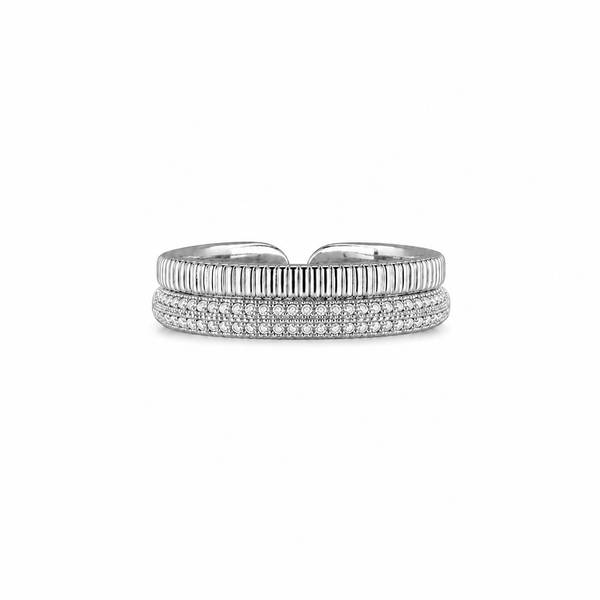 Luna Crystal Silver Ring