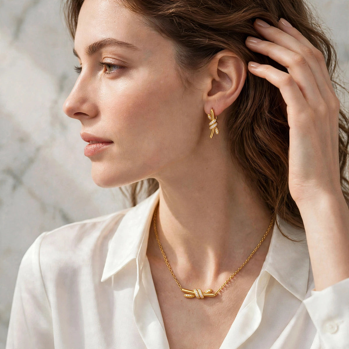 The Golden Knot Earrings