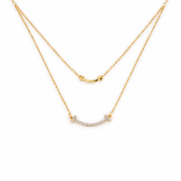 Double Layer Arc Necklace Set