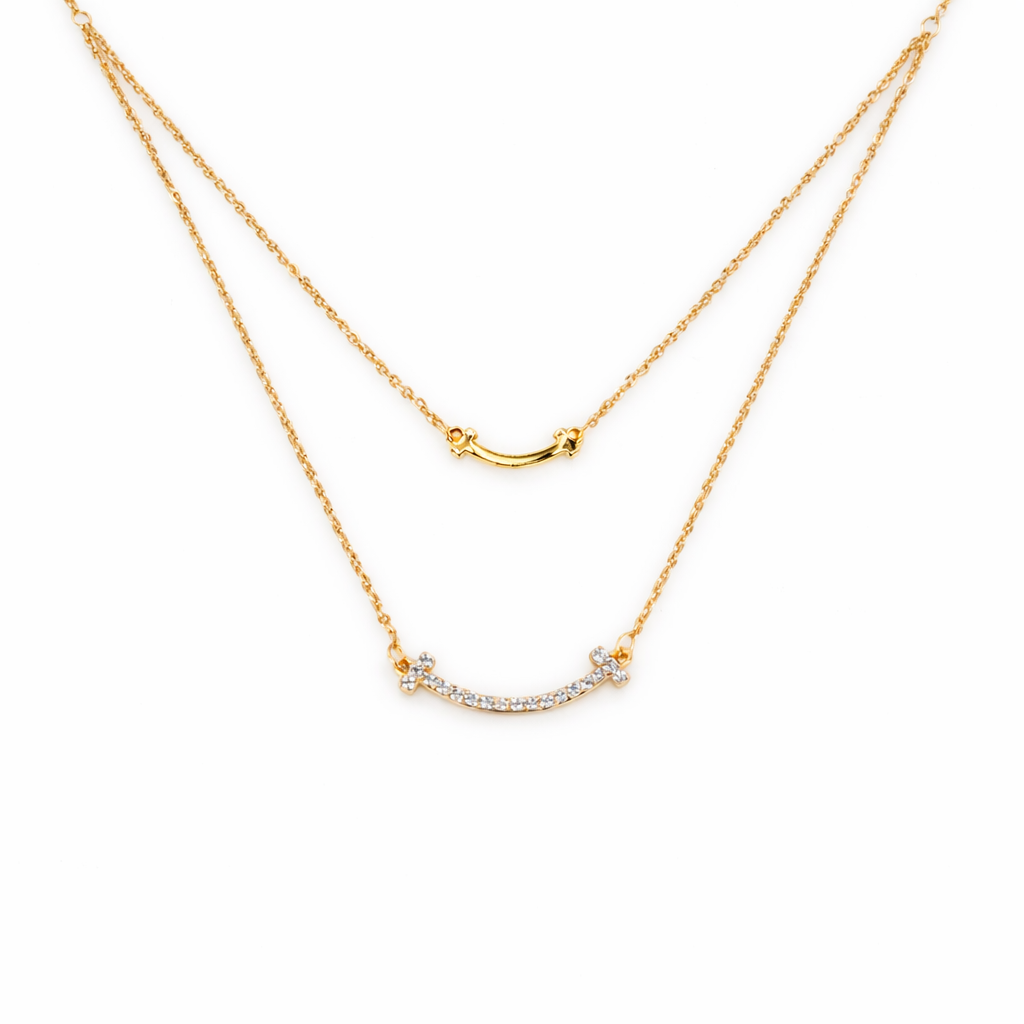 Double Layer Arc Necklace Set