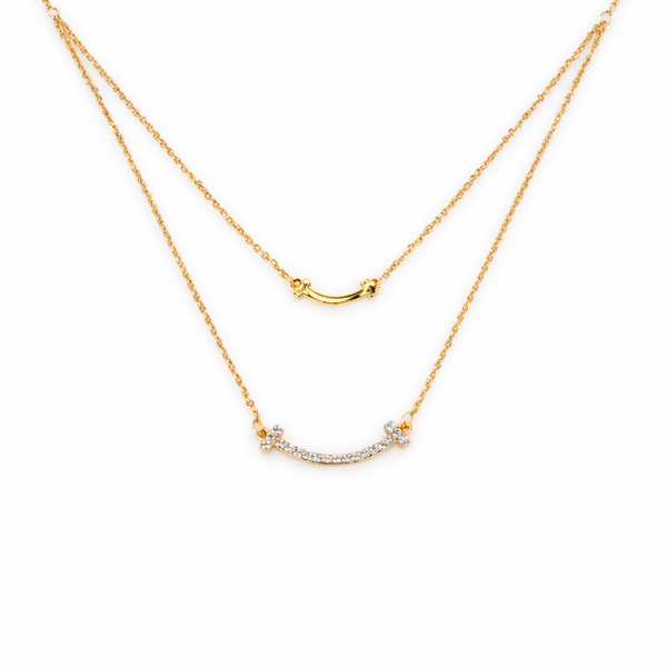 Double Layer Arc Necklace Set