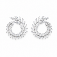 Crystal Laurel Earrings