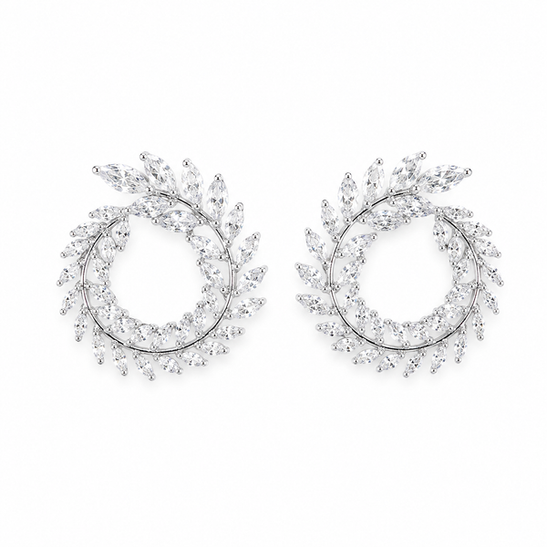 Crystal Laurel Earrings