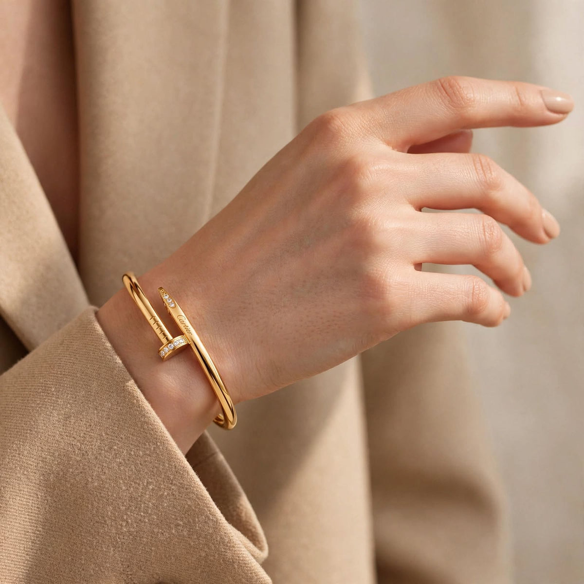 Signature Edition Gold Zircon Nail Bangle