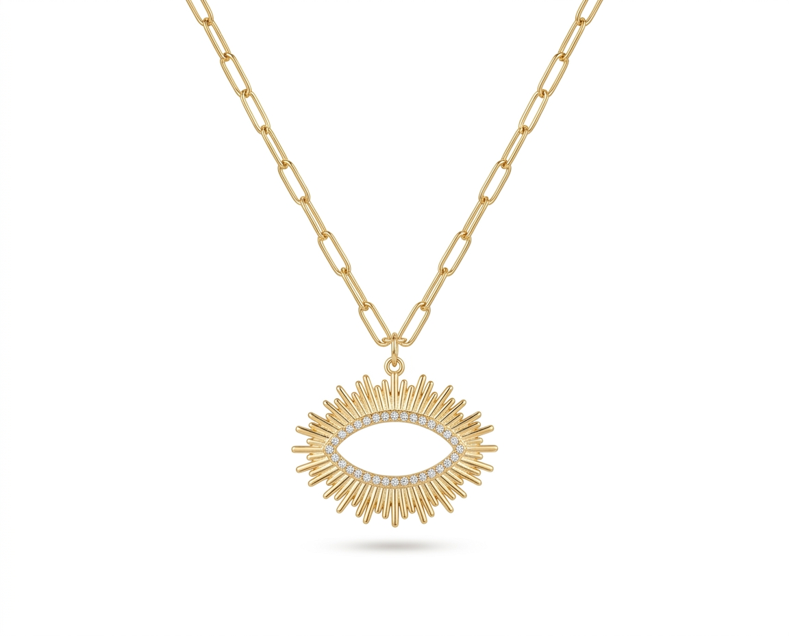 Evil Eye Sunburst Necklace