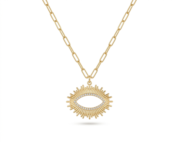Evil Eye Sunburst Necklace