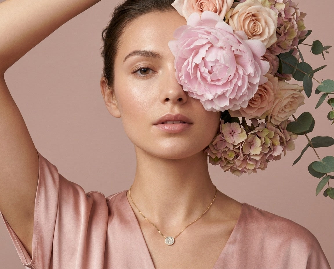 Luxe Pavé Disc Necklace
