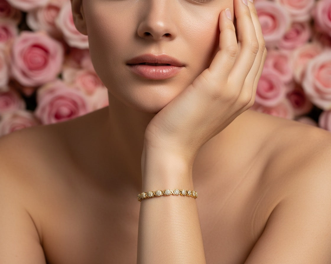 Luxe Clover Crystal Bracelet