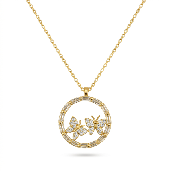Aurélia Pavé Halo Necklace