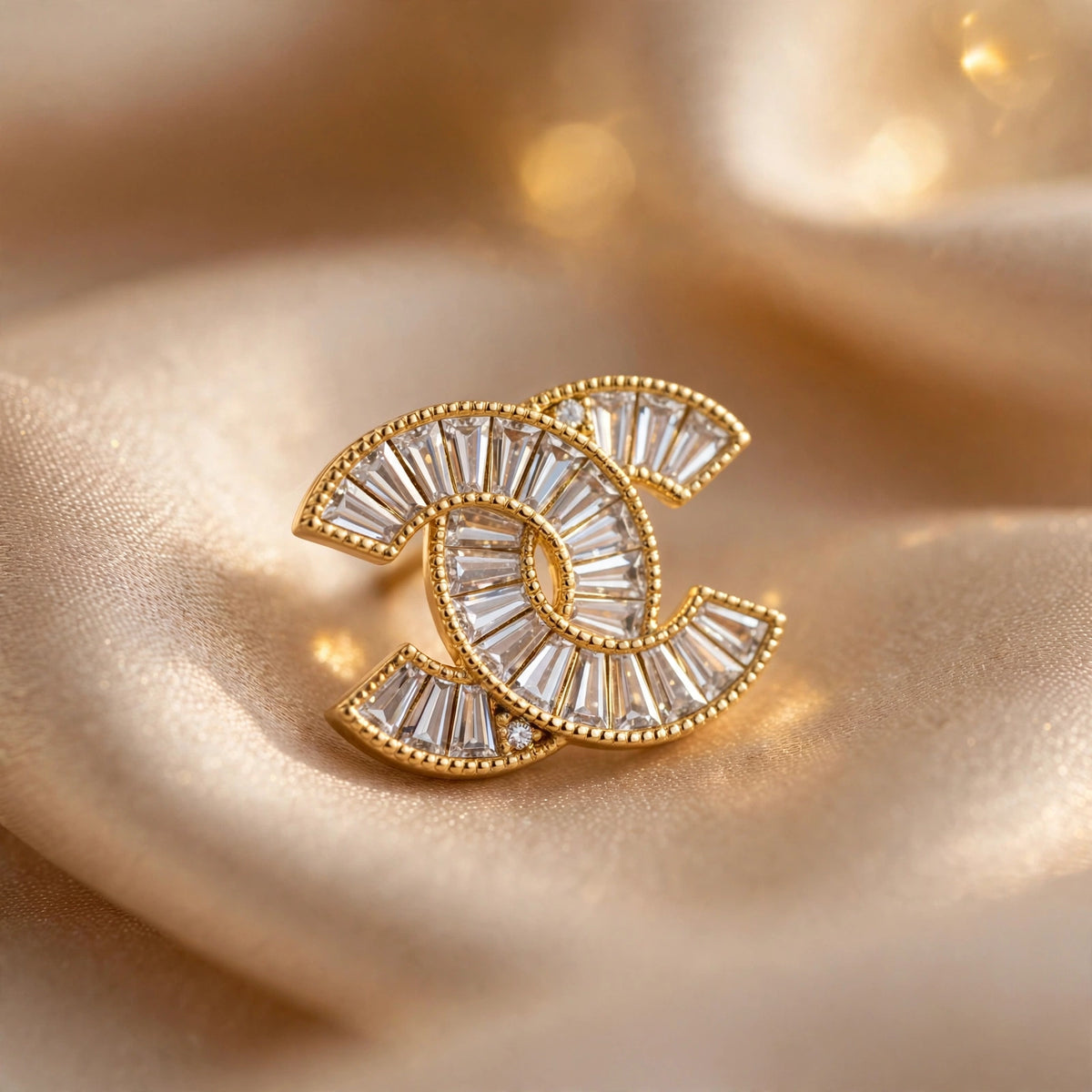 The Radiance Baguette Monogram Earrings