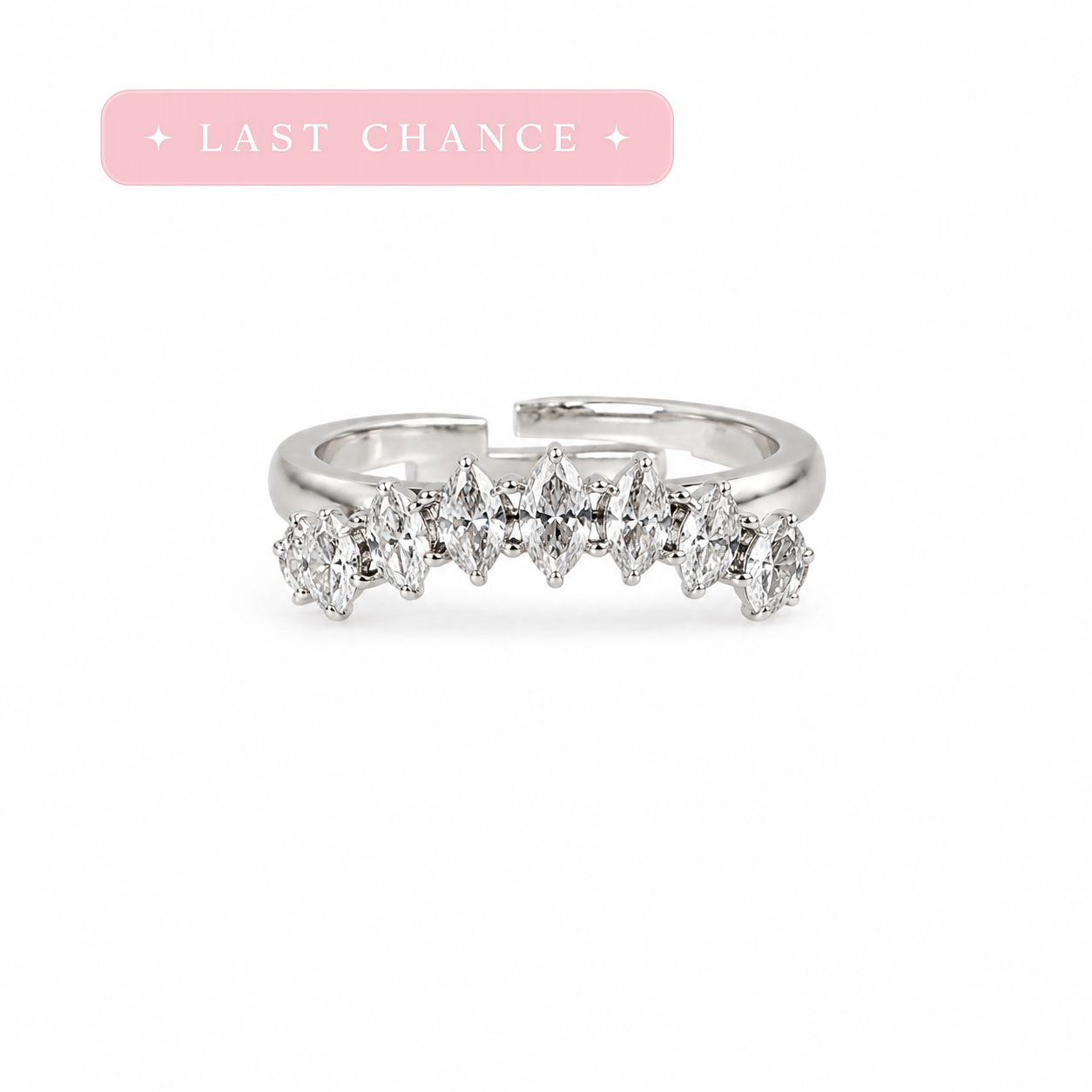 Marquise Curve Adjustable Ring