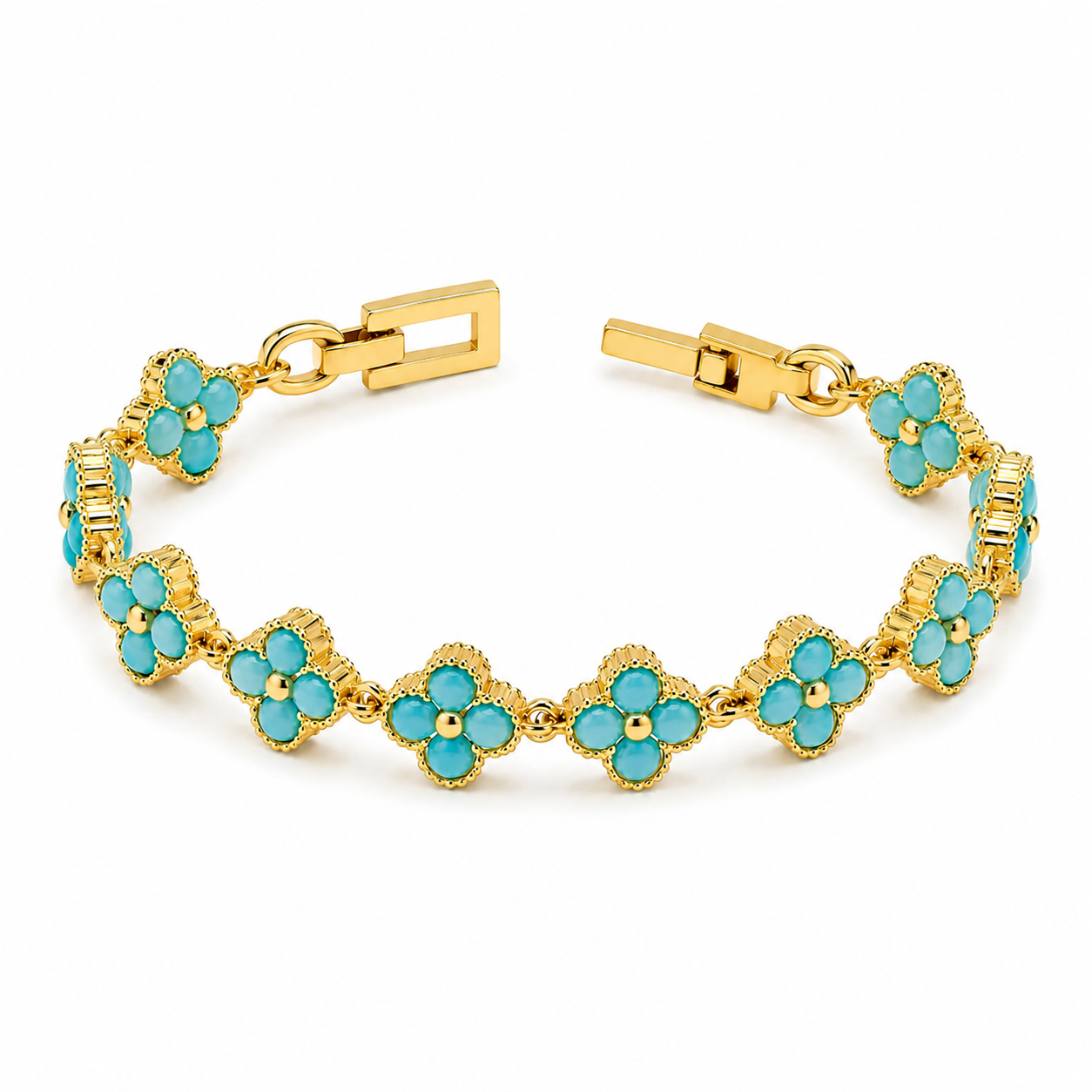 Turquoise Clover Bracelet