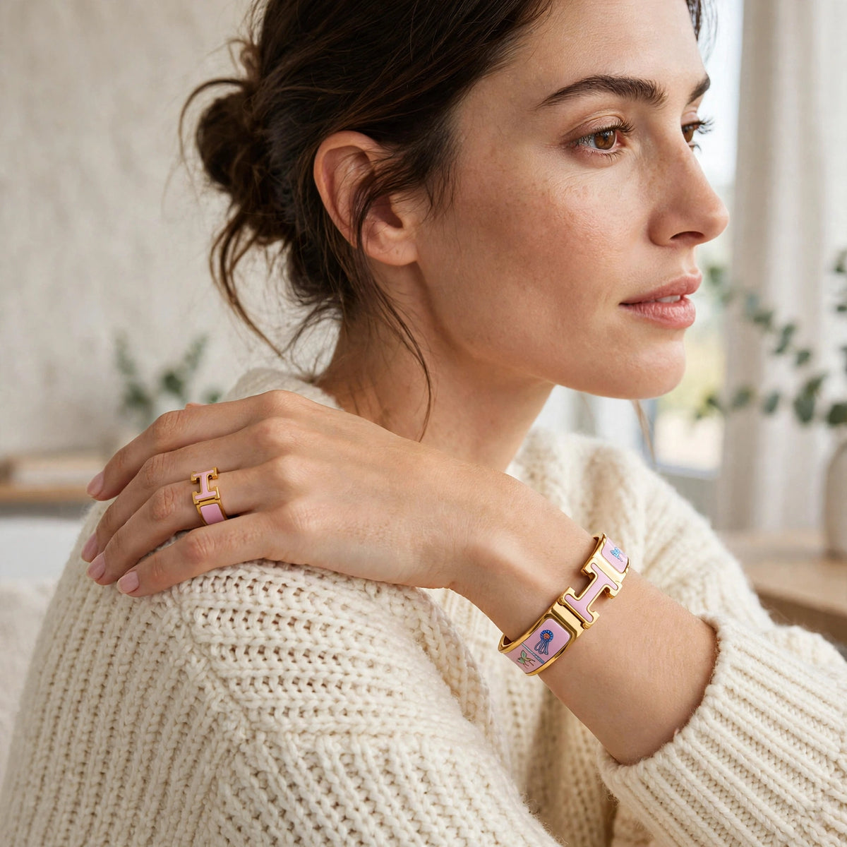 Rose Equestrian Bracelet