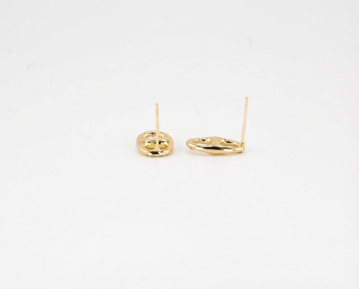 Crystal Double Link Stud Earrings